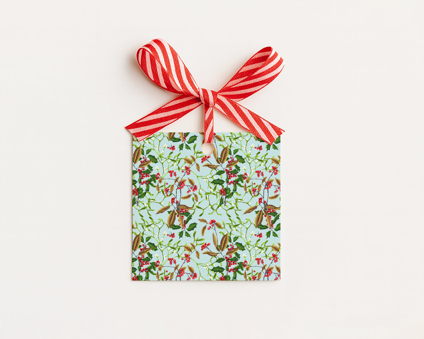 Gift Tag -  Maximalist Holiday Tag  in Robin's Egg Blue- set of 24