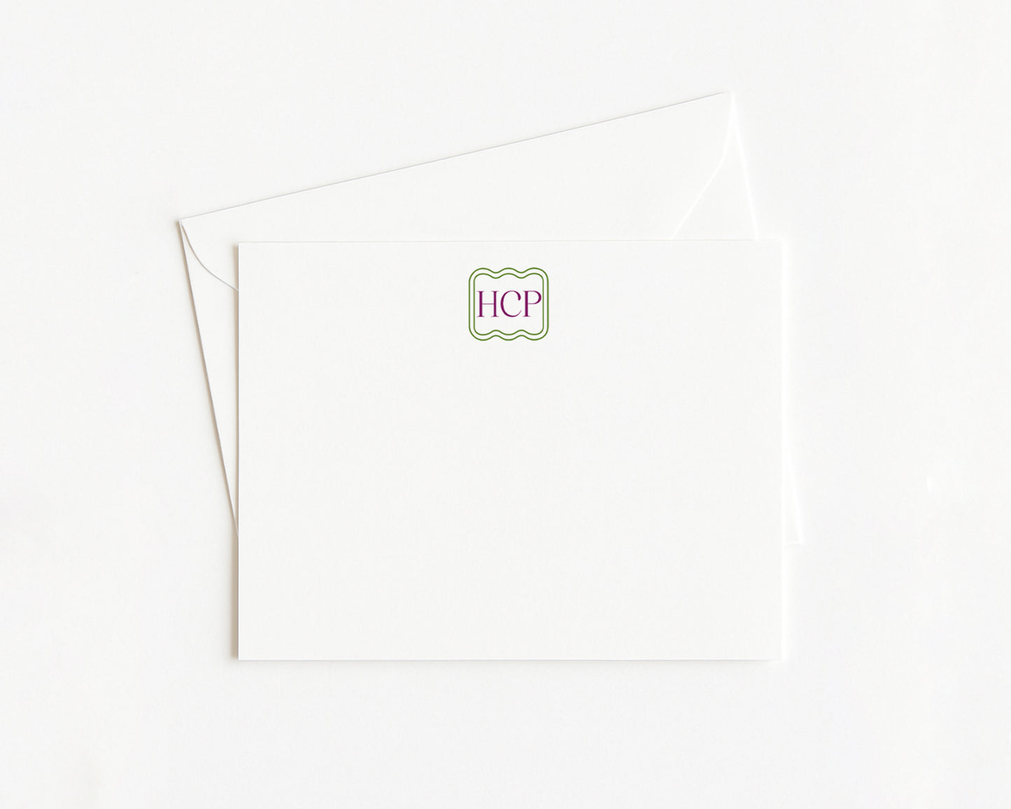 Flat Cards - Personalized with Initials 4.24x5.5" - Set of 10