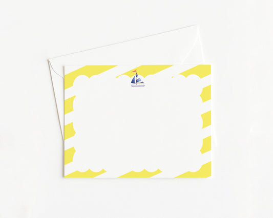 Sailboat Note Cards - 4.24x5.5" - Set of 10 (Copy)
