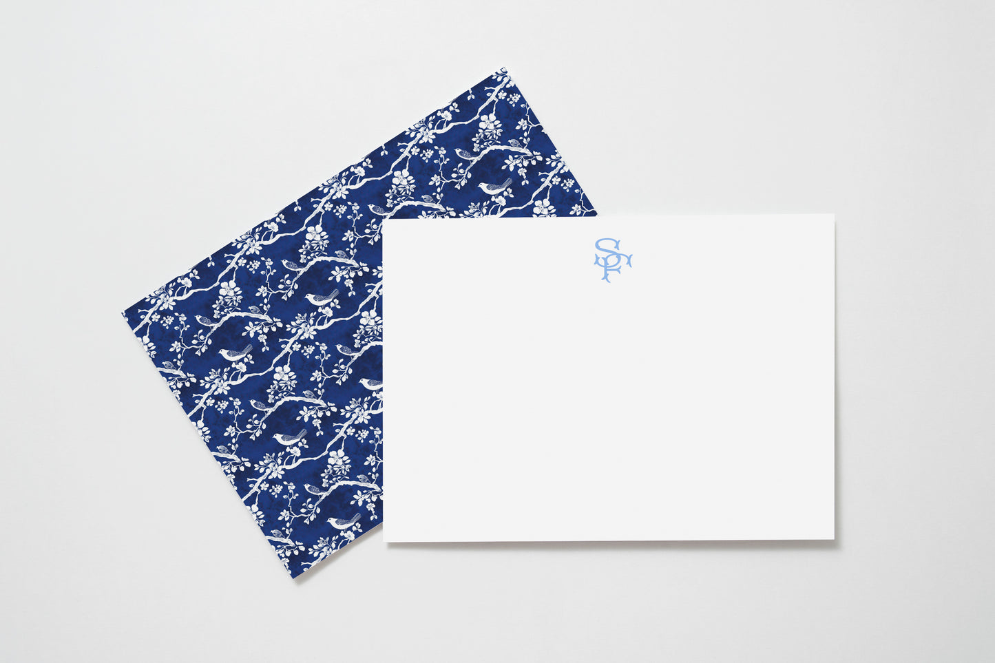 French Initials with Chinoiserie Design  - Set of 10