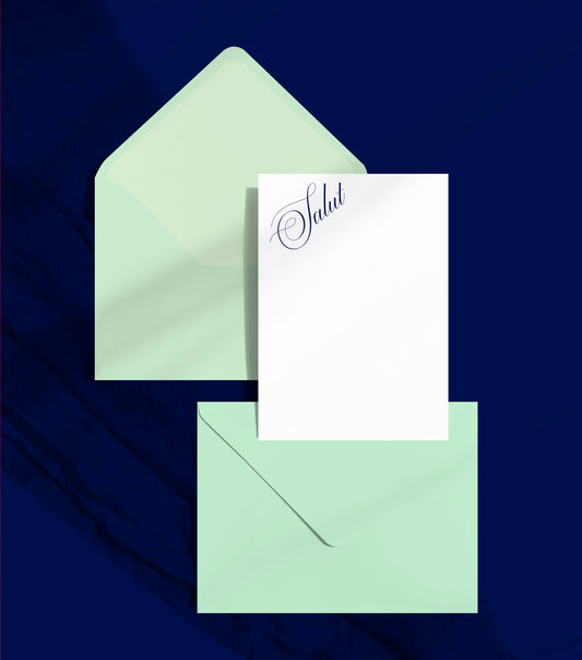 "Salut" Correspondence Card - Set of 10