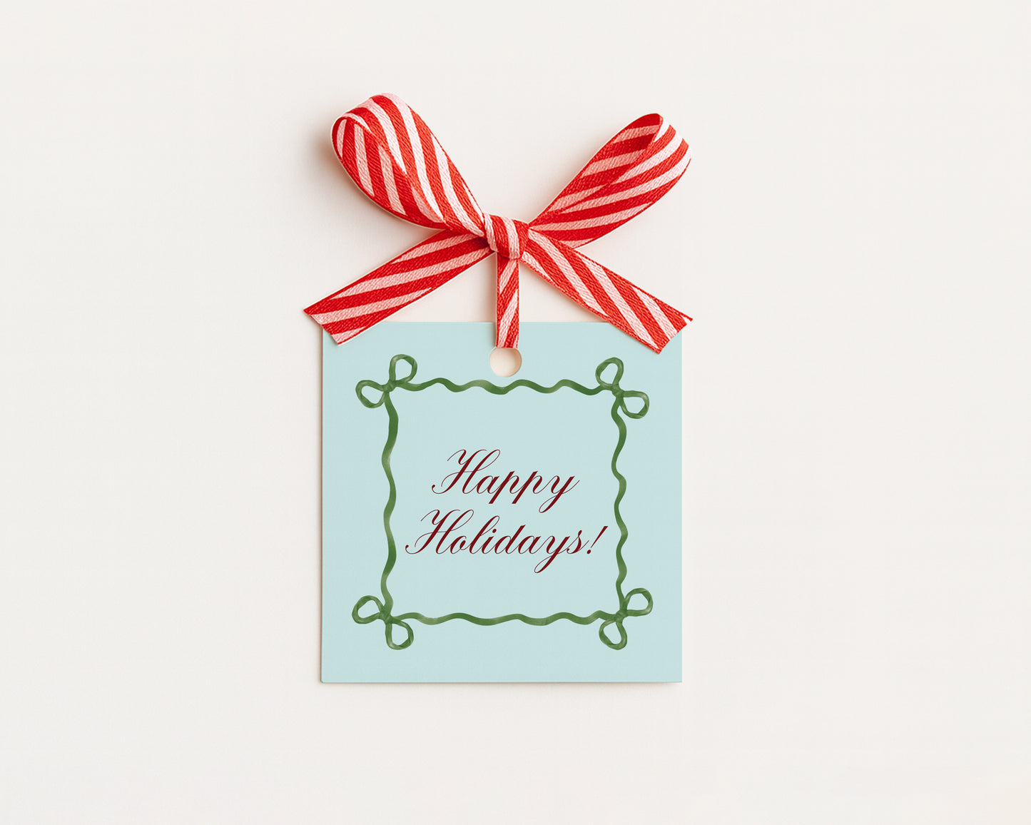 Gift Tag -  Maximalist Holiday Tag  in Robin's Egg Blue- set of 24