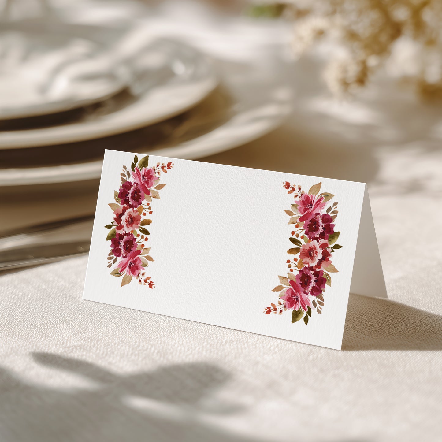 Floral Luxury Place Card - Set of 10