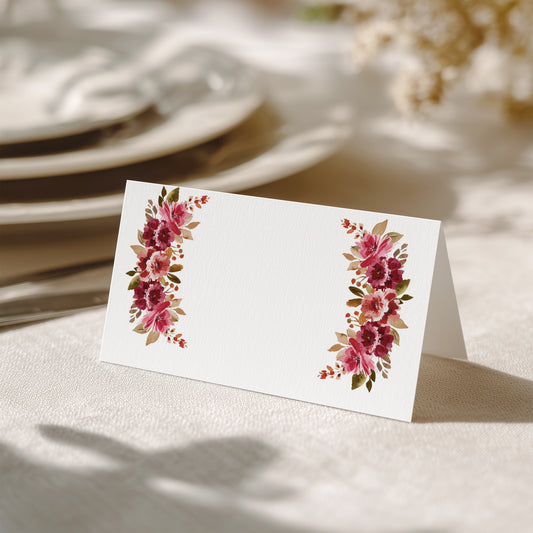 Floral Luxury Place Card - Set of 10