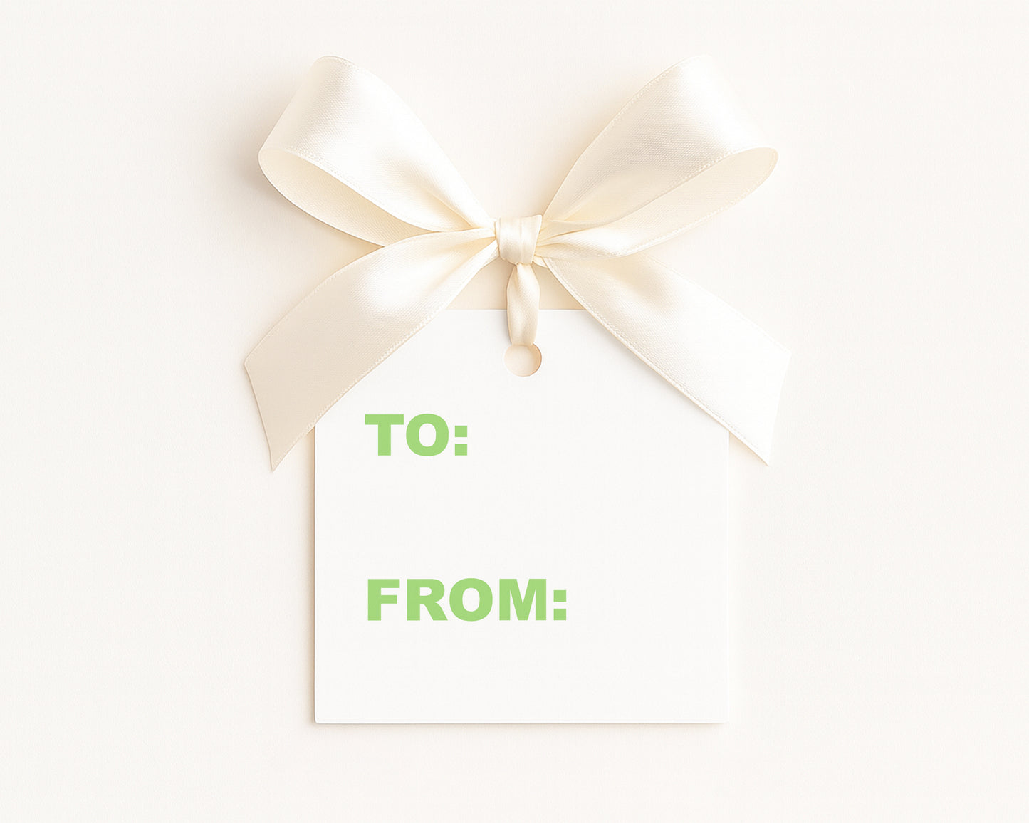 Square Gift Tag -  'Noel' with watercolor ornament  - set of 24